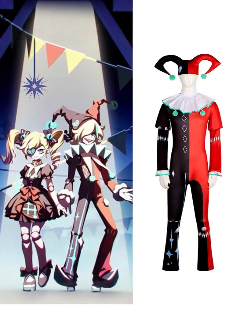 

Game Eggy Clown Cosplay Bodysuit Long Sleeve Horror Night Stella the Mute Abba the Vengeful Halloween Carnival Costume