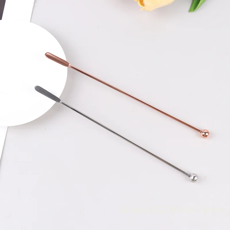 practical1PC Stainless Steel Cocktail Stick Cocktail Stirrer Milk Tea Coffee Stir Stickhousehold