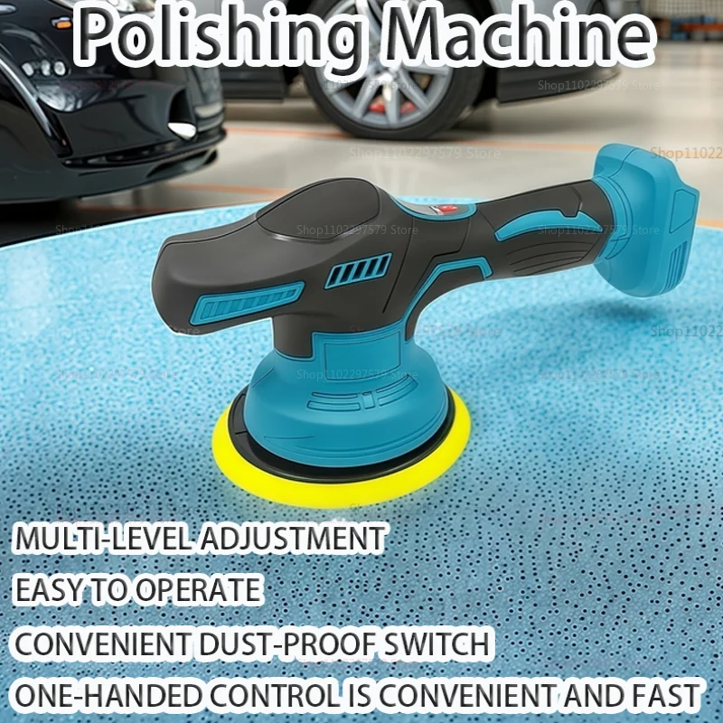 เครื่องขัดสีรถยนต์ไร้สาย 8 ระดับความเร็ว ใช้แบตเตอรี่ Makita 18V สำหรับงานเคลือบเงาและดูแลรักษารถยนต์