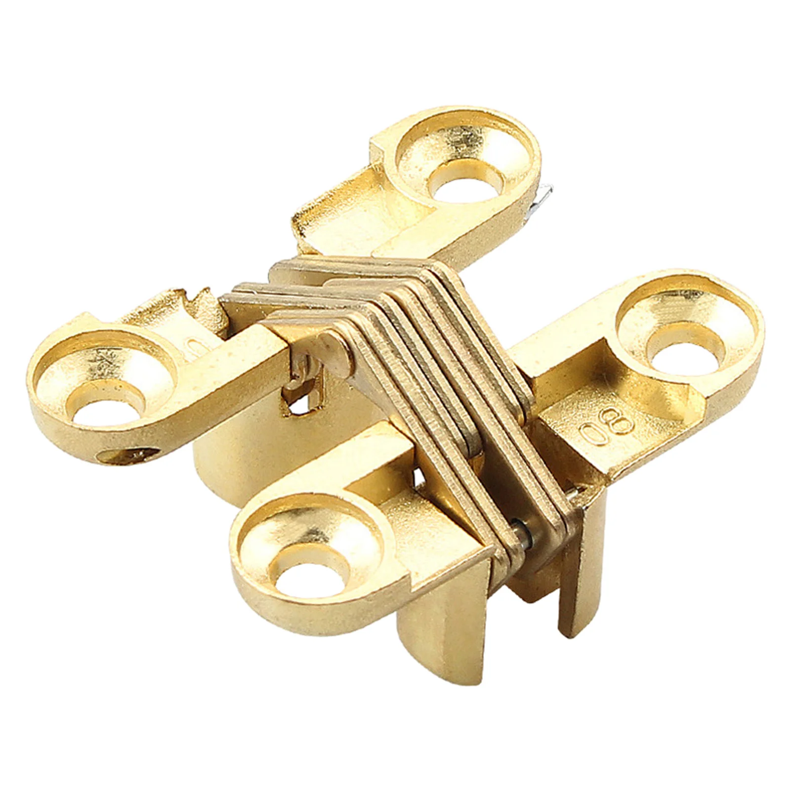 10Pcs Invisible Folding Hinges Heavy Duty Alloy Cross Table Hardware for DIY Furniture Maker Cabinet Door Accessories