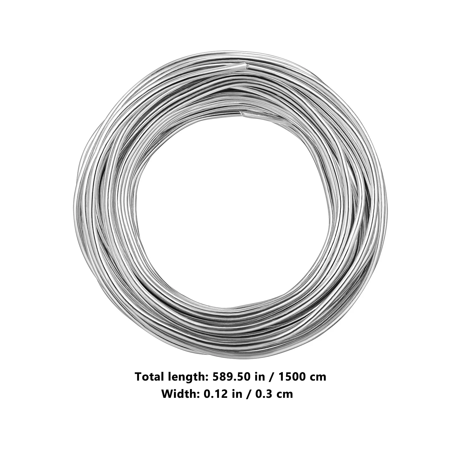 1 Rol Kawat Aluminium Fleksibel yang Dapat Dibengkokkan untuk Pembuatan Perhiasan, Pembuatan Patung, dan Pengaturan Bunga 3mm 15m