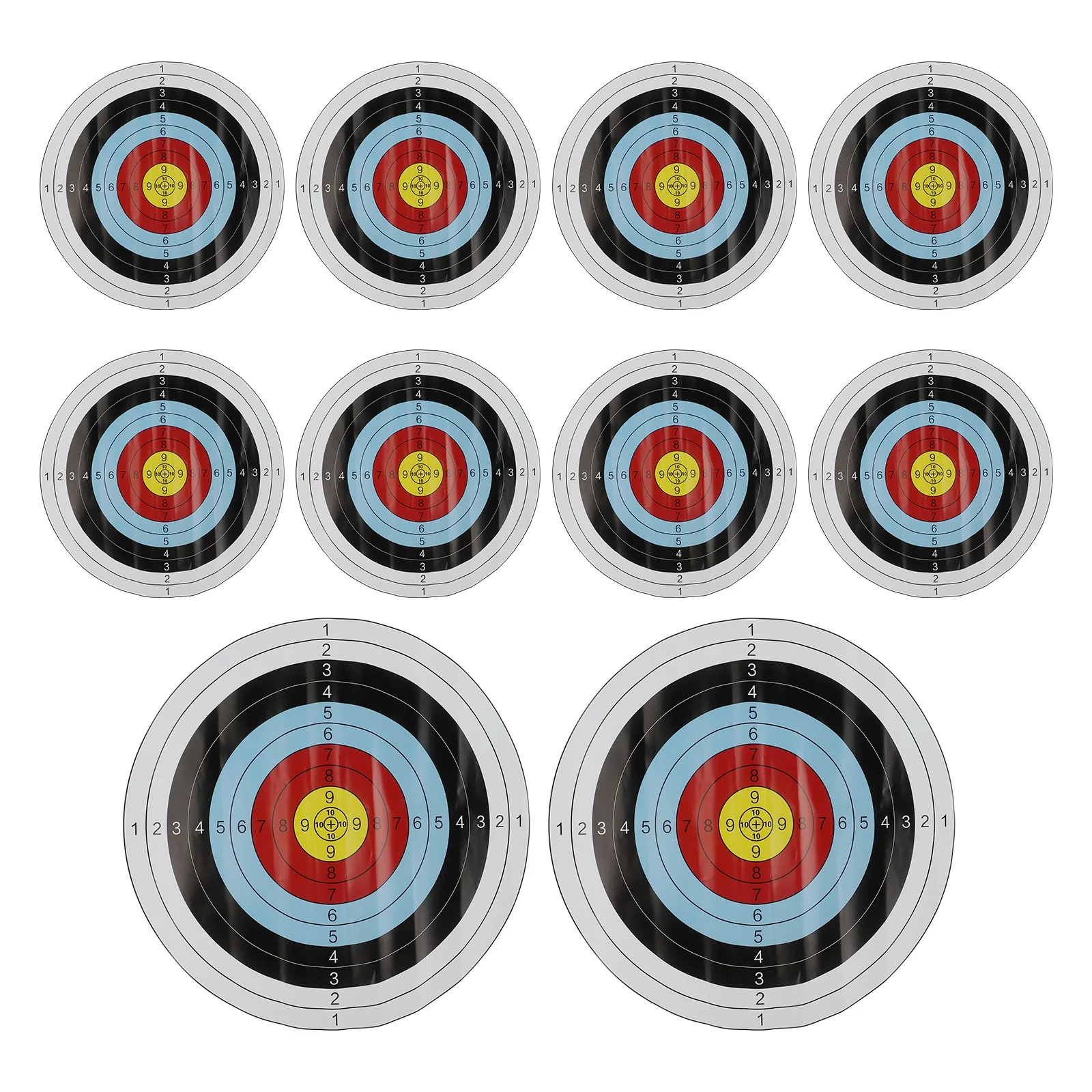 10Pcs 40x40cm Archer Targets Paper Standard Archer Targets Face Bow Arrow Paper Target For Archer Training Competition Target