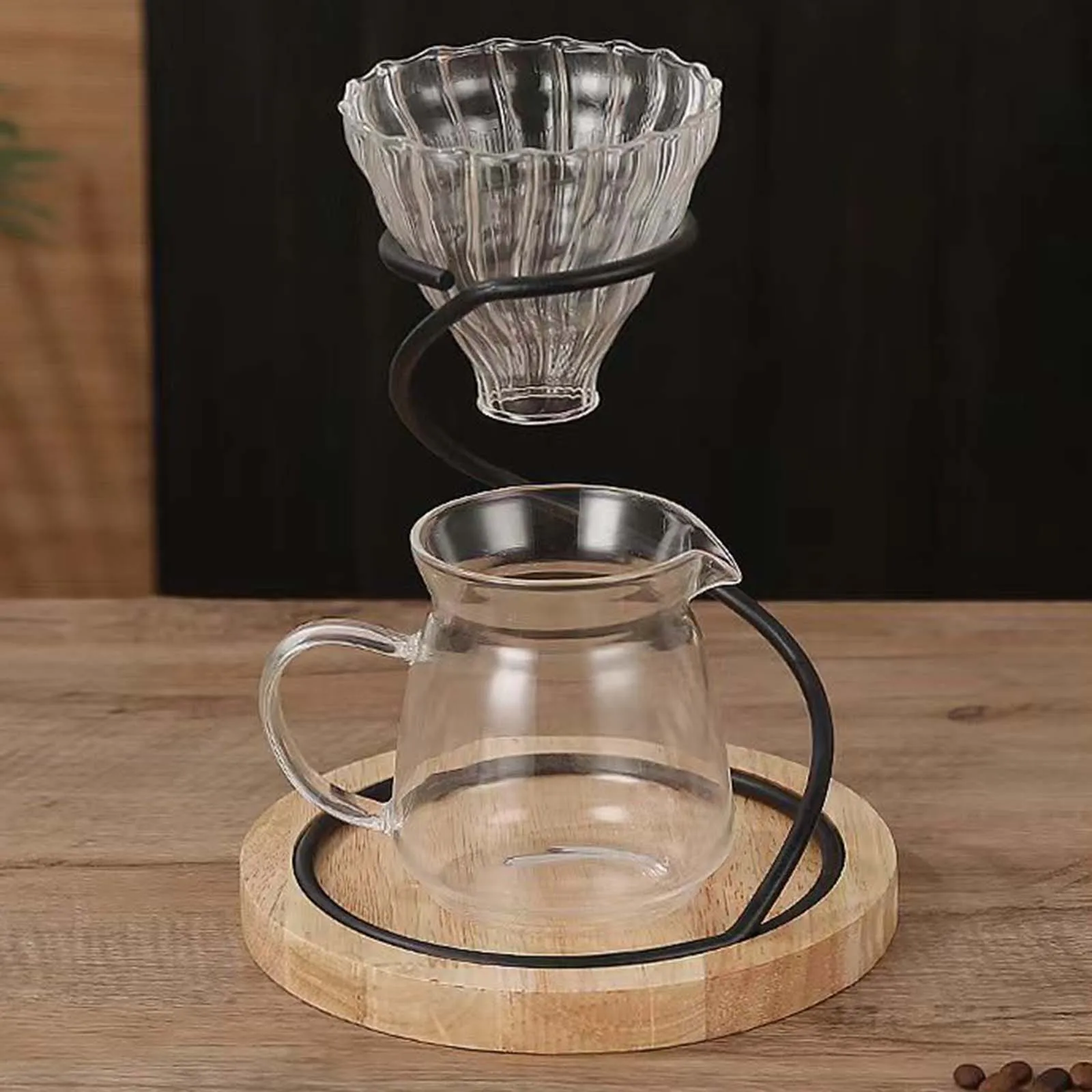 Pour over Coffee Stand Sturdy Modern Multifunctional Stable Reusable Drip Coffee Stand for Restaurants Desktop Kitchen Bar