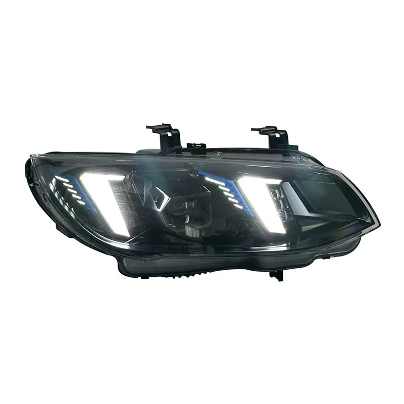 SJC Auto Car Headlight for  M3 E92 E93 2010-2013 Yellow and White Dual Color Snake Eyes Style LED Headlight