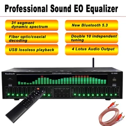 31-Band Digital Equalizer,Digital Audio Stereo Graphic EQ,Music Spectrum Analyzer,Noise Reduction,for Recording Studio