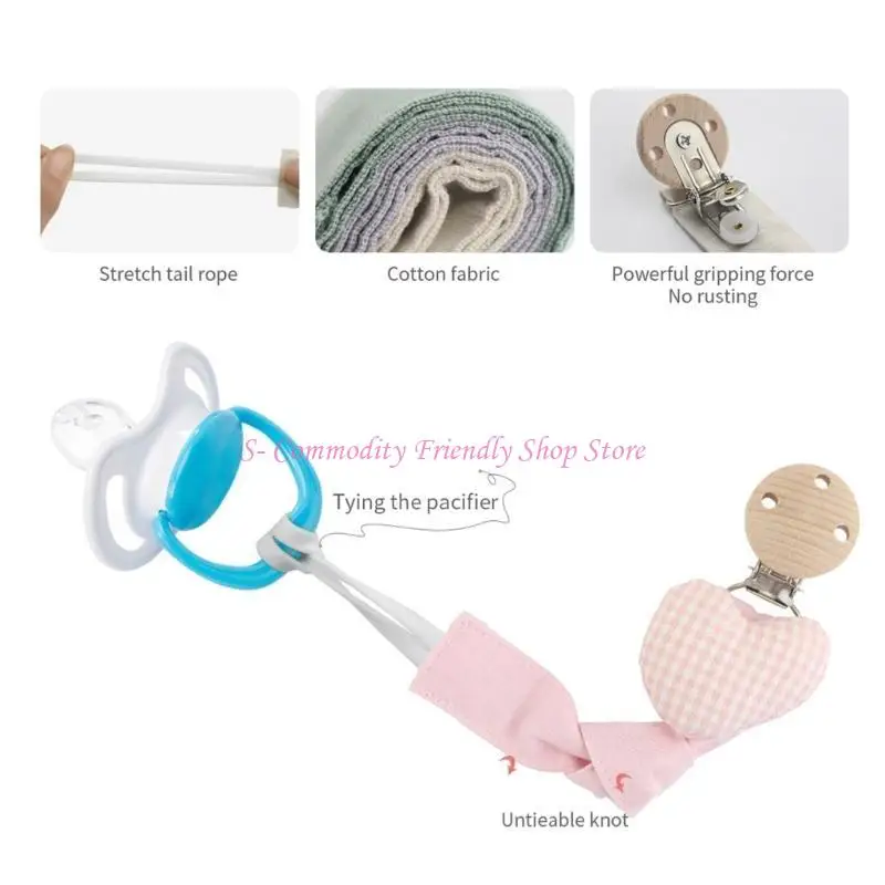 85AE Pacifier Clips Personalised Dummy Strap Fits All Pacifiers Baby Teething Toy
