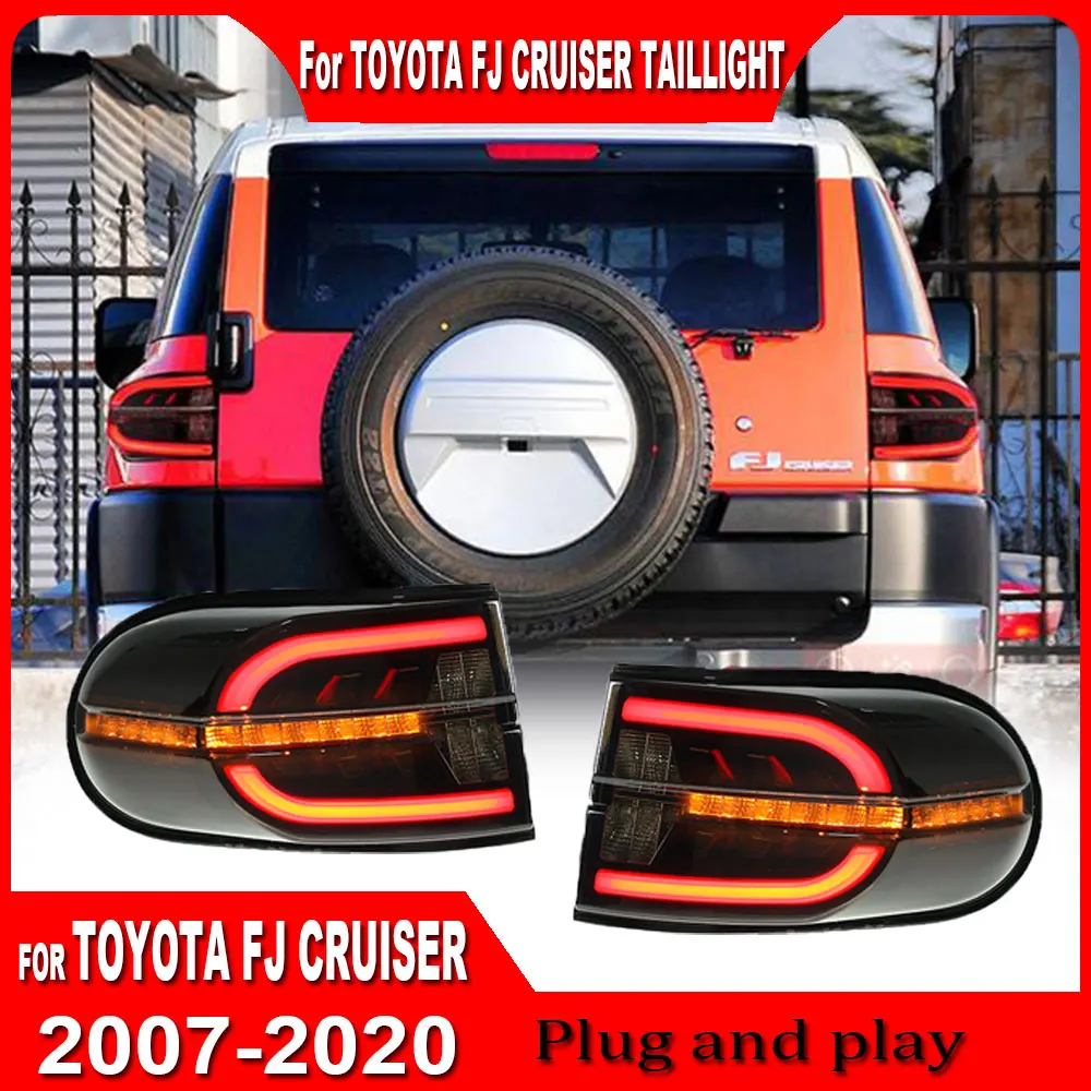 Car for Toyota Land Cruiser FJ 2007 2008 2009-2020 LED Tail light DRL Running Moving Turn Signal Brake Parking Auto Accessories