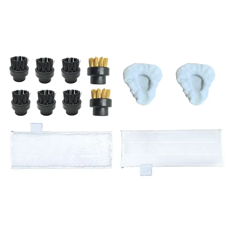 B90B-Steam Bonnet Triangle 12PCS Steam Brush Replacement Set For Dupray Steam Cleaner Mop Pads Parts