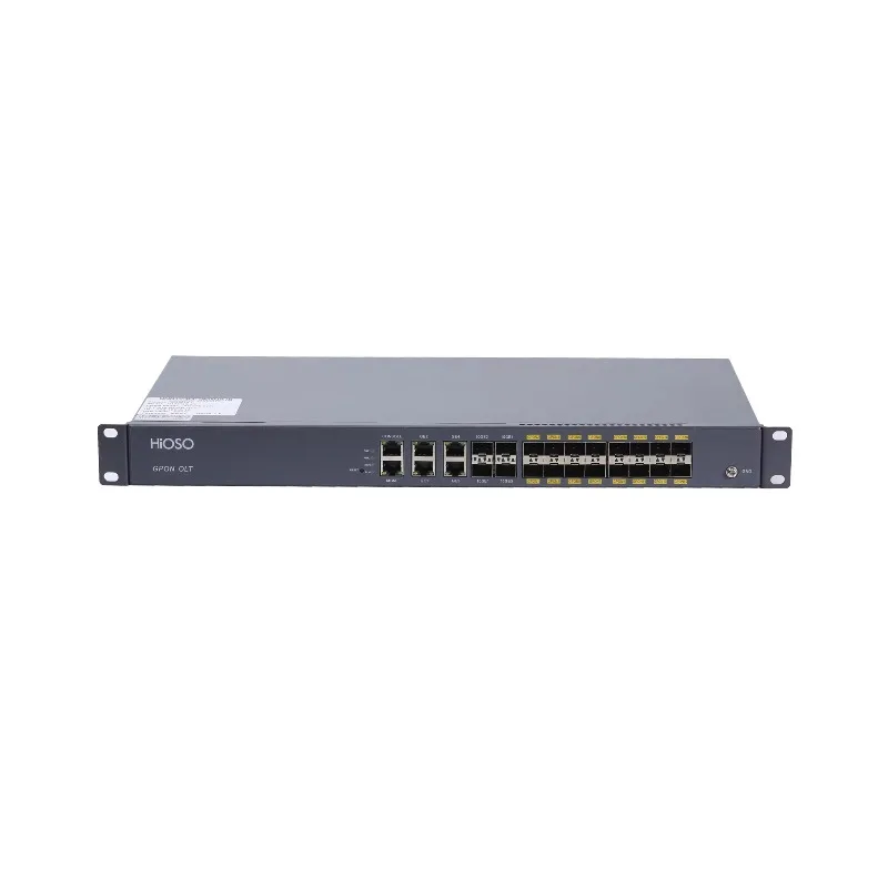 HA7316G-JT Without Pon Modules 16PON GPON OLT 4 GE/10GE SFP/SFP+ Uplink Ports 1 Console MGMT Support WEB SNMP CLI RJ45 1AC