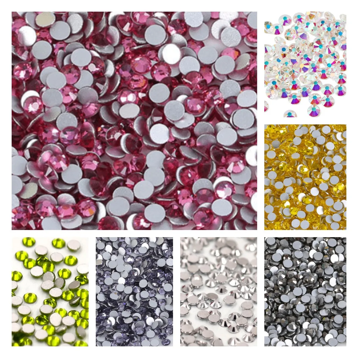 77colors Opal SS4 (1.5mm)1440pcs Flat Back Non HotFix Nail art Rhinestone 3D Glass Nail Art Decorations Garment Mix Rhinestone