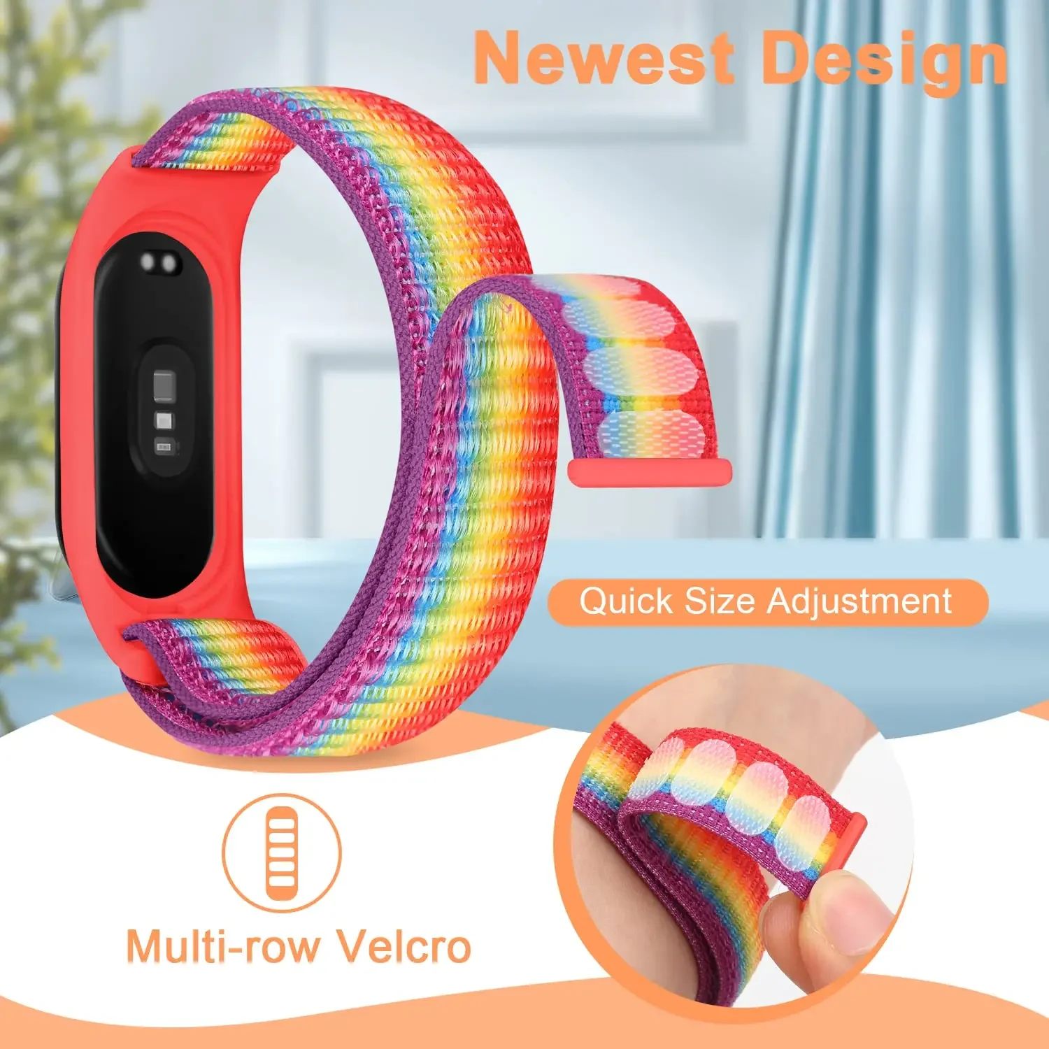 Nylon Sport Loop Strap For Xiaomi Mi Band 7 6 5 4 Bracelet Replacement Wrist Watchband Pulsera Correa Xiaomi Mi Band 3 4 5 6 7 - view 3