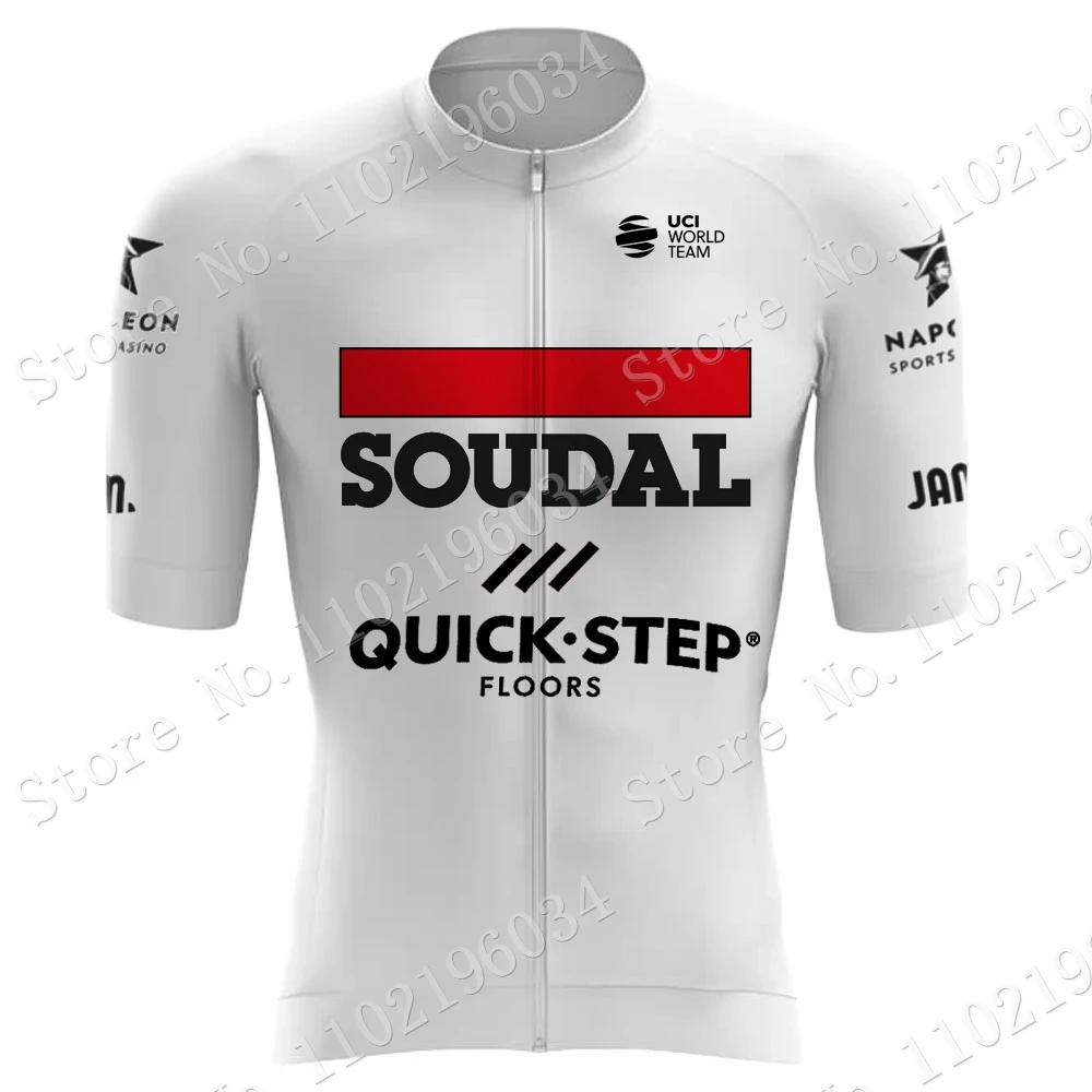 Soudal Quick Step Team 2023 Cycling Jersey Set Short Sleeve Mens Bicycle Clothing Road Bike Shirts Suit Shorts MTB Maillot Ropa