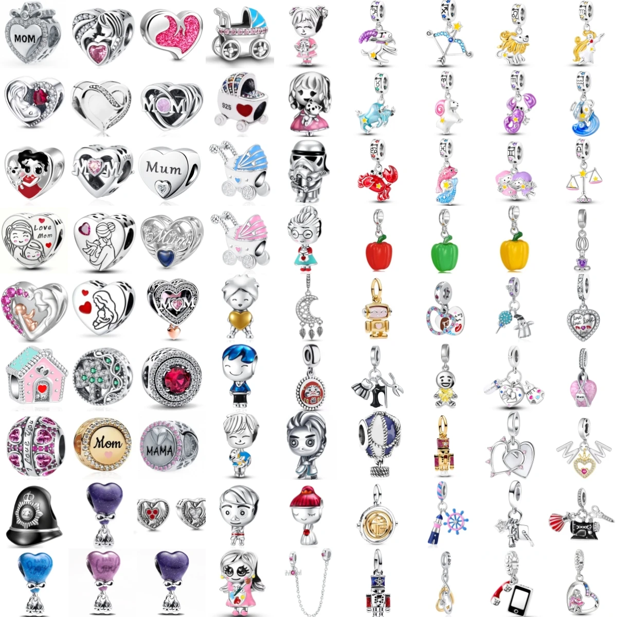 

Модные шармы-бусины из серебра 925 пробы: Ловец снов, детская коляска, двенадцать созвездий. Подходят для оригинальных браслетов, DIY-украшений и аксессуаров.