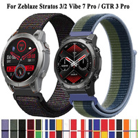 22mm Nylon Loop For Zeblaze Stratos 2 3 Bracelet Strap For Zeblaze GTR 2 GTS 3 3 Pro Plus Vibe 7 7Pro Btalk Beyond 2 Wristband