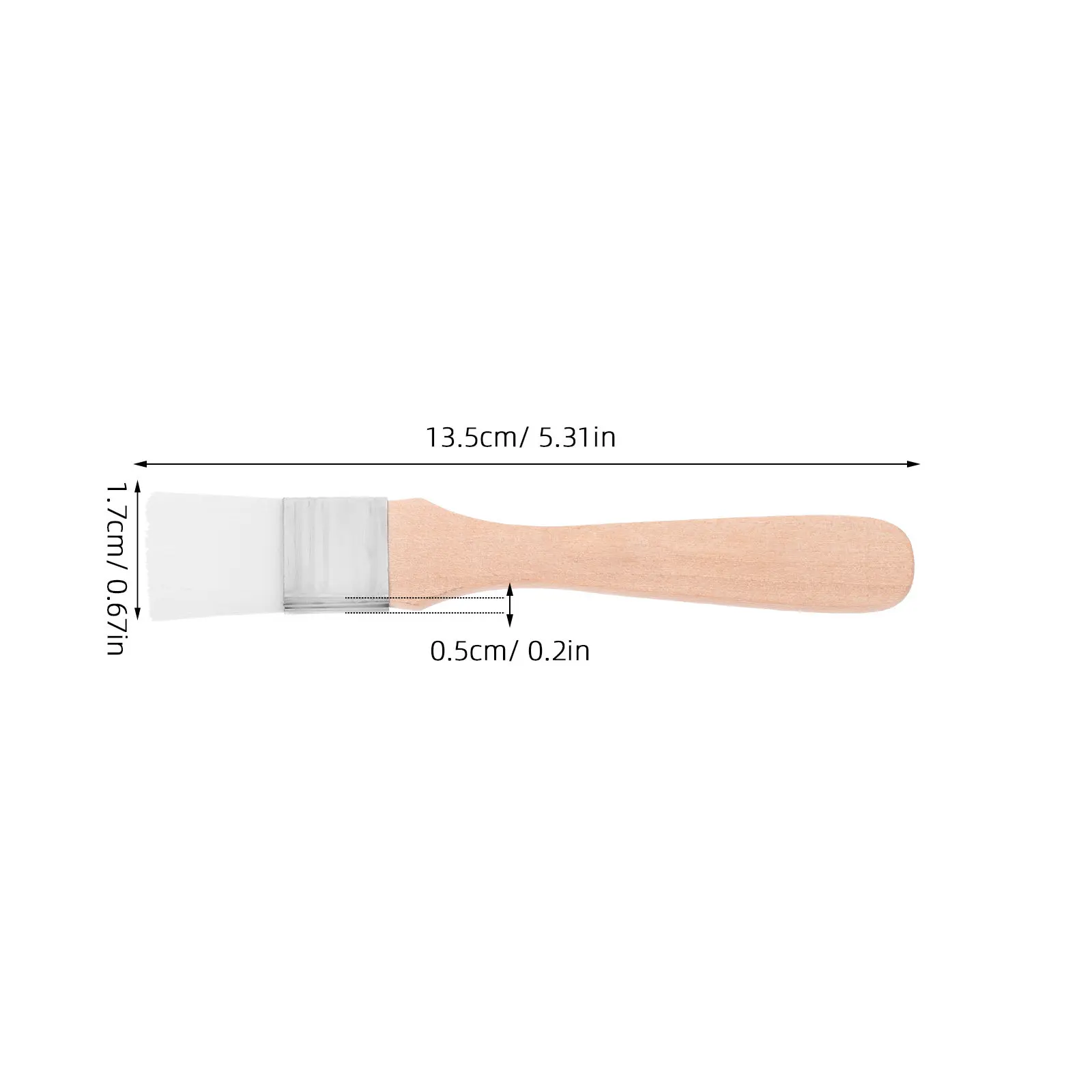 6Pcs Paint Chip Brushes Thickened Nylon Hair Natural Wood Handle Adhesive Touchup Painter Flavor Brushing Tool