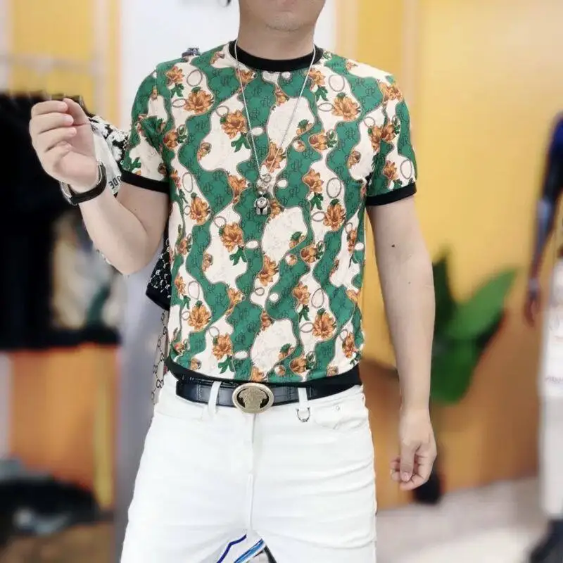 Polyester&Spandex Coolness T Shirt For Men Short Sleeve 3D Print Summer Quality Soft Comfortable Slim Fit Trendy Brand Camisetas
