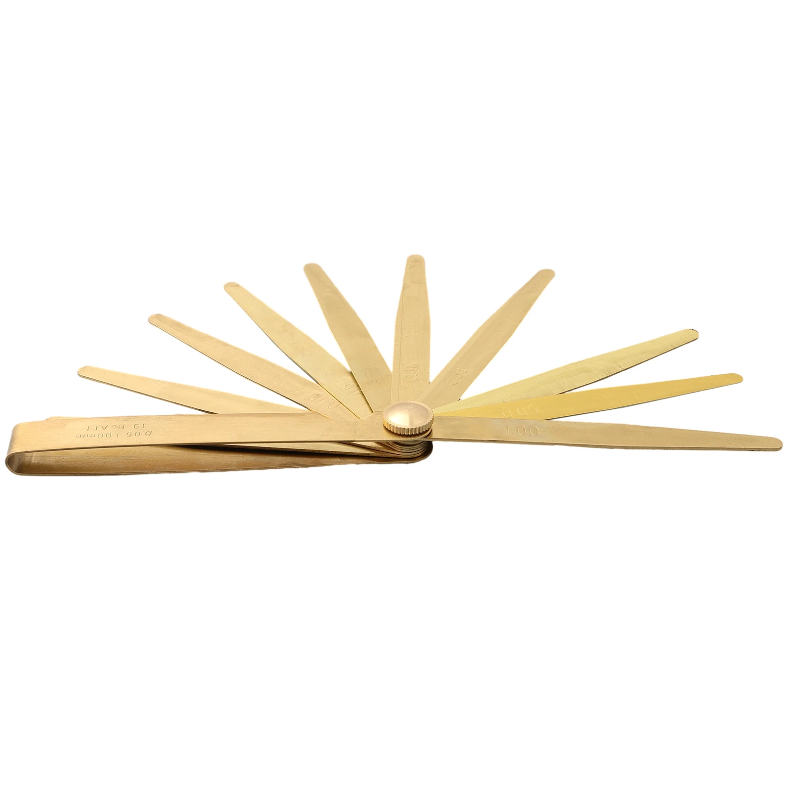 

High Quality New Practical Feeler Gage Measure Tool 0.05-1m 100x13mm 13 Blade Thickness Brass Engineers Feeler Gauge