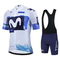 Movistar Pro Team-Camiseta de Ciclismo de verano para hombre, conjunto de Ropa transpirable para bicicleta de montaña, Maillot de montaña