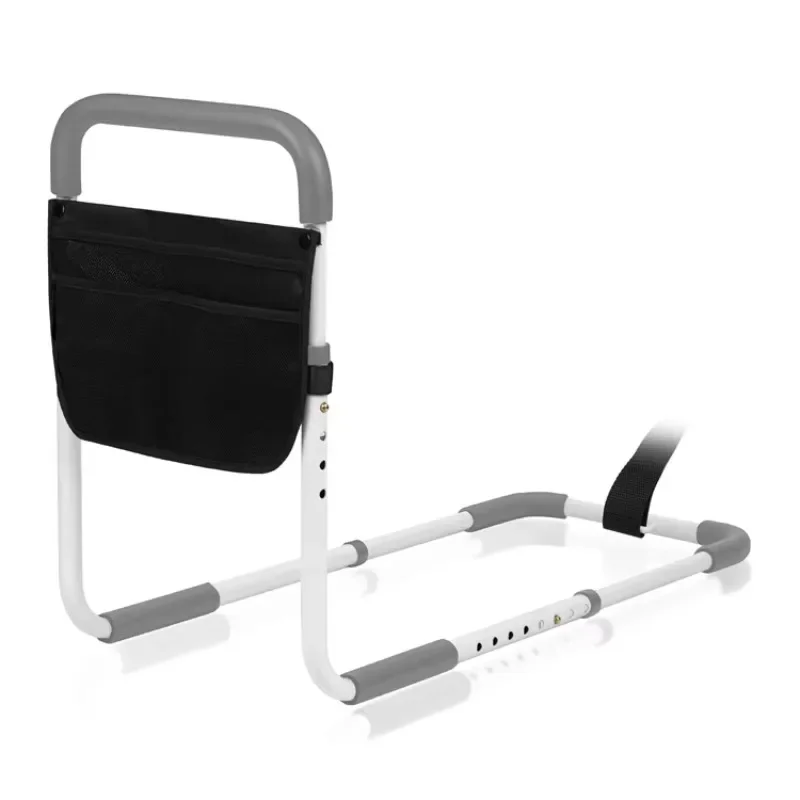 Medical bed safety guide adjustable bed auxiliary rod the elderly bed rod with storage bag fixing belt