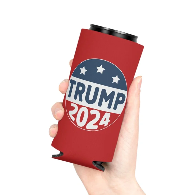 Trump 2024 Can Cooler Trump Fight Shot Drink Koozie Republican Drink Sleeve Beer Sleeve for party supplies brithday gifts