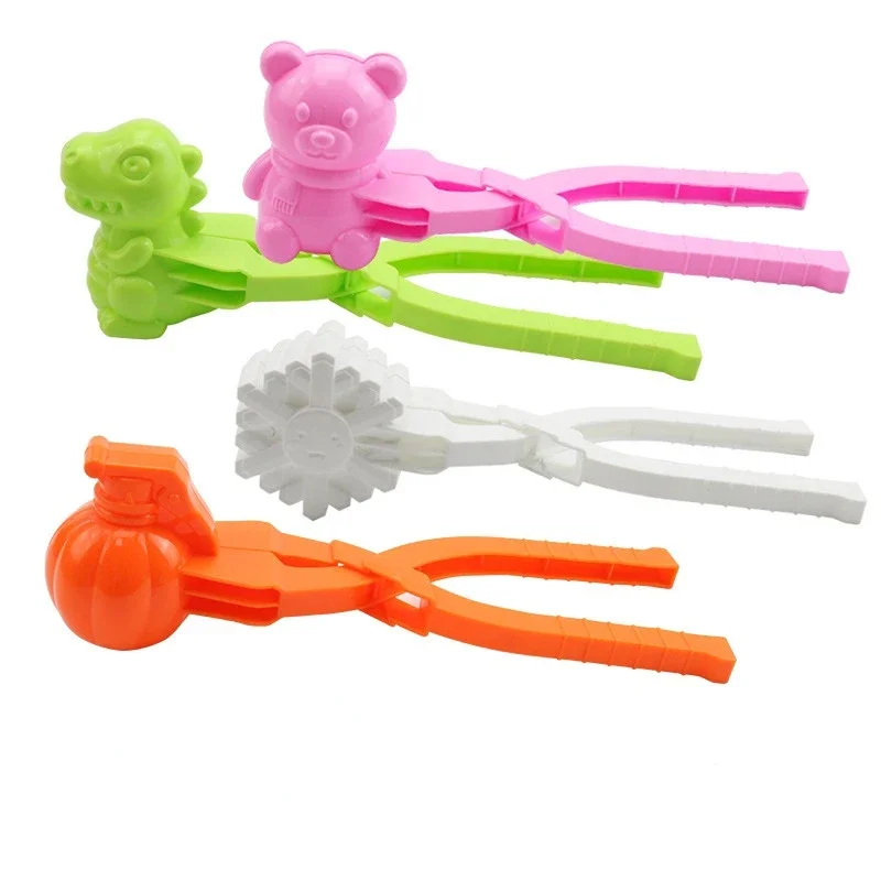 4pcs Cute Bear Duck Snowball Clip Snow Clay Ball Maker Creative Snowballs Mold Snow Shovel for Kids Outdoor Sports Snow Toys