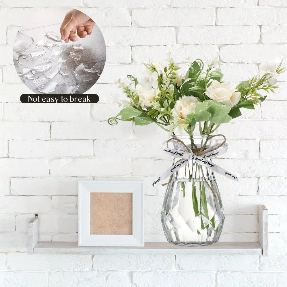 Creative Diamond Style Plastic Vase Transparent Home Decoration Flower Arrangement Decoration High-end Water Cultivation Vase