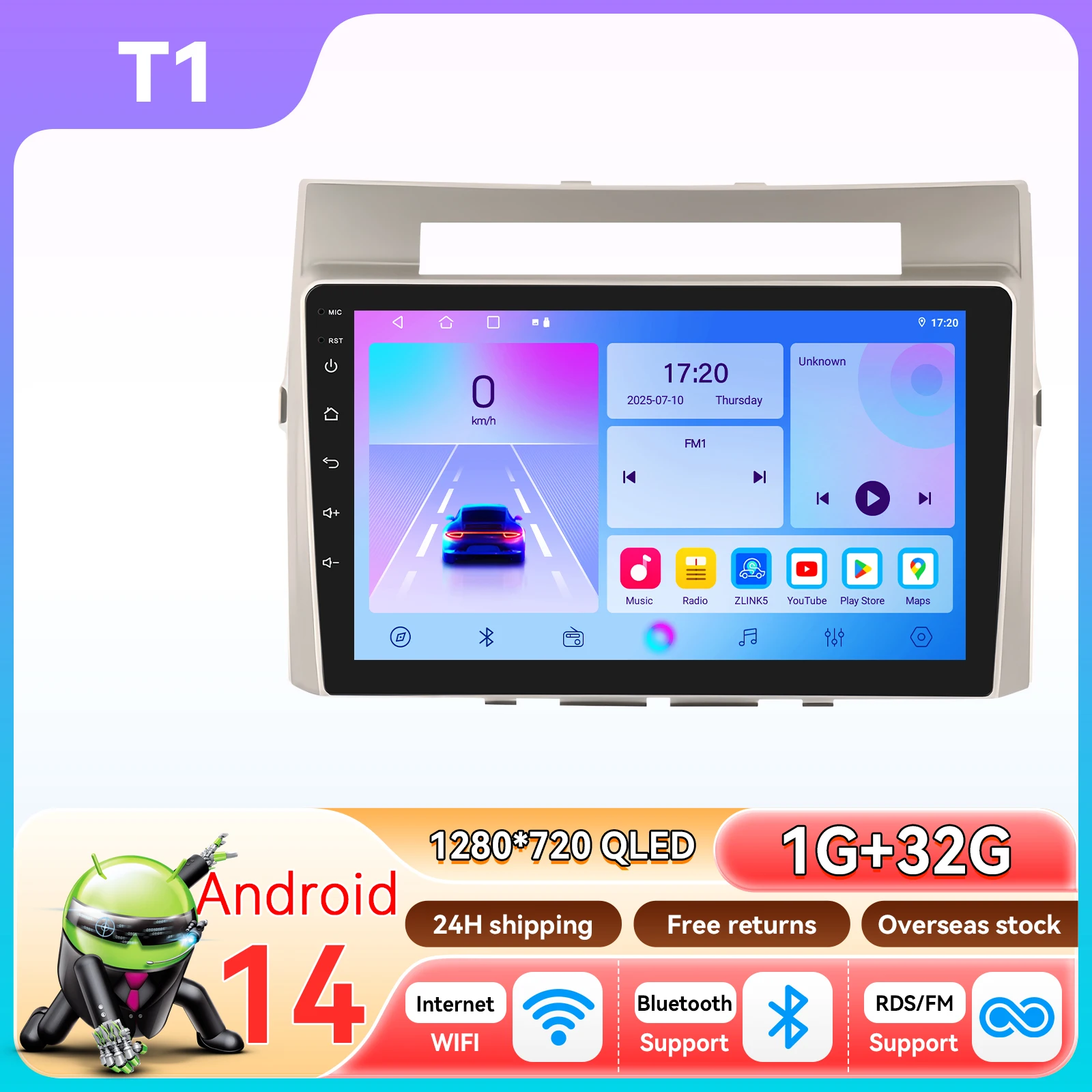 Hizpo 9" Smart Car Systemen voor Toyota Corolla Verso AR10 2004-2009 Carplay Android Auto Multimedia GPS 2din Autoradio Head Unit