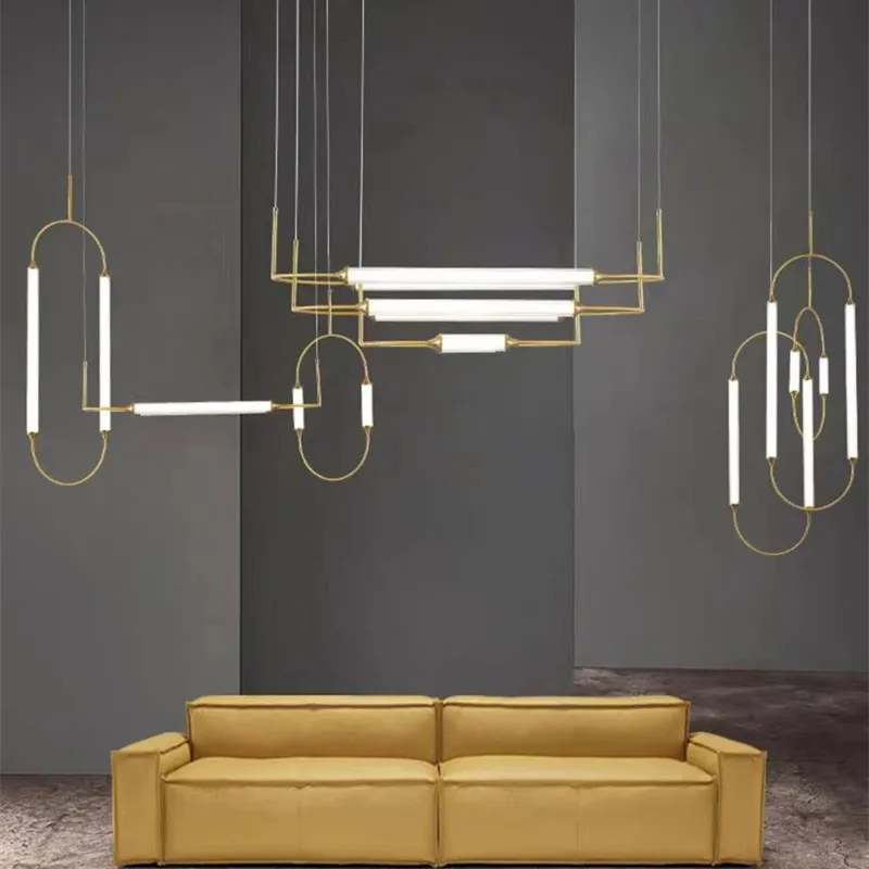 CIRQUE SKYLINE CHANDELIER Dimmable ring light minimalist luxury designer Chrome Light For Living Room kitchen decoration light