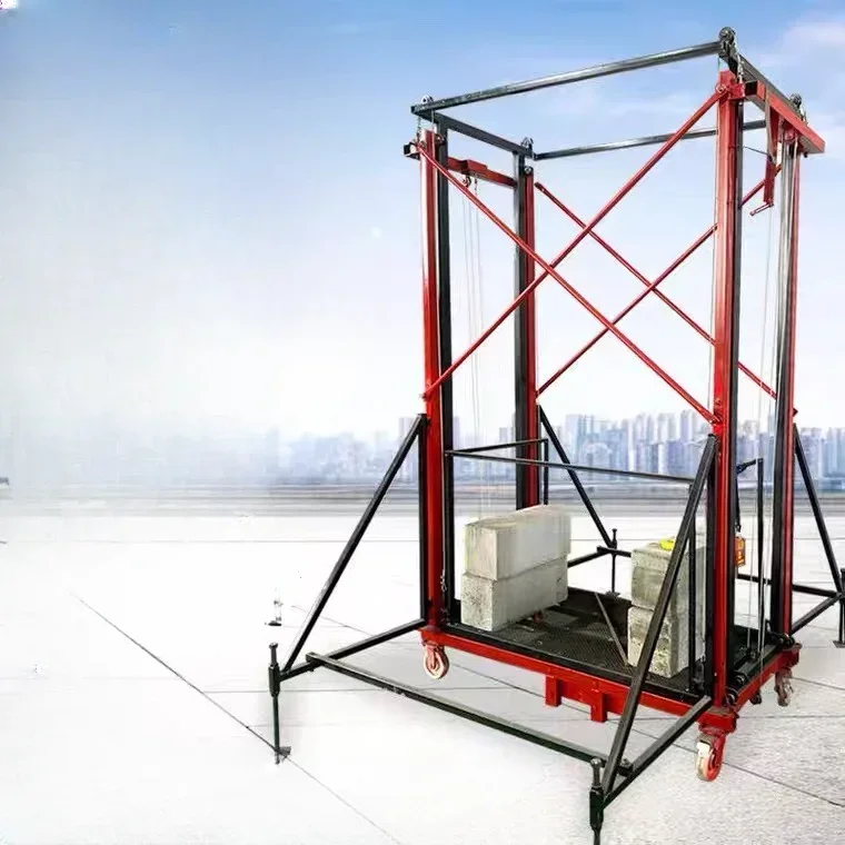 Electric lift scaffolding remote control operation foldable lift construction site decoration climbing platform elevator