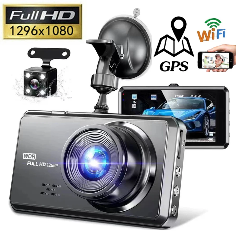 Car DVR WiFi Full HD 1080P Dash Cam Rear View Vehicle Camera Video Recorder Night Vision Auto DVRs Dashcam GPS Car Accessories