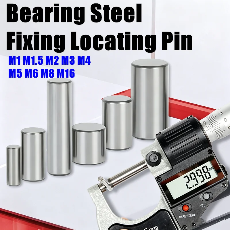 M1 M1.5 M2 M3 M4 M5 M6 M8 M16 Solid Cylindrical Pin High Hardness Bearing Steel Fixing Locating Pin