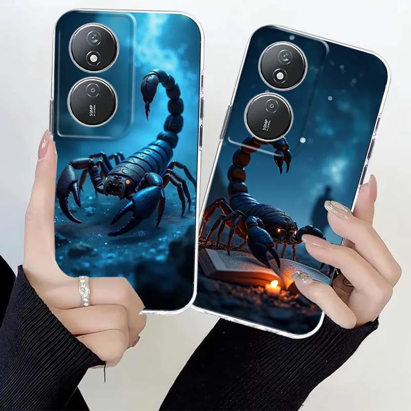Funda para Teléfono con Diseño Artístico de Escorpión para Honor Magic 8 7 6 5 4 3 400 200 100 90 80 70 50 9X Pro Flat GT Smart Lite