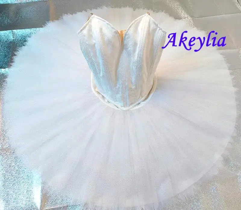 High quality ballet tutu professional white Split without decoration pancake tutu ballet classical No elasticity 11 layers 0456