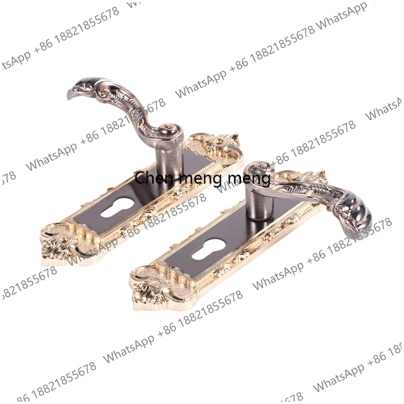 Retro Door Lock European Style Retro Aluminum Alloy Vintage Door Lock Interior Anti Theft Room Door Lock