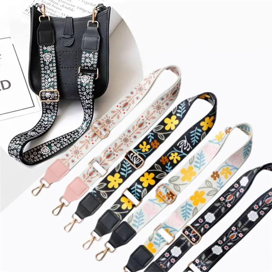 Wide Shoulder Straps Solid Color Stripes Pu Leather Adjustable Shoulder Messenger Bag Strap Accessory Supplies