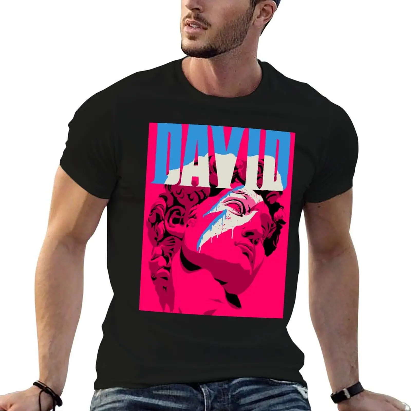 Reversed David T-Shirt Short sleeve tee plus size tops customs design your own Blouse men clothing