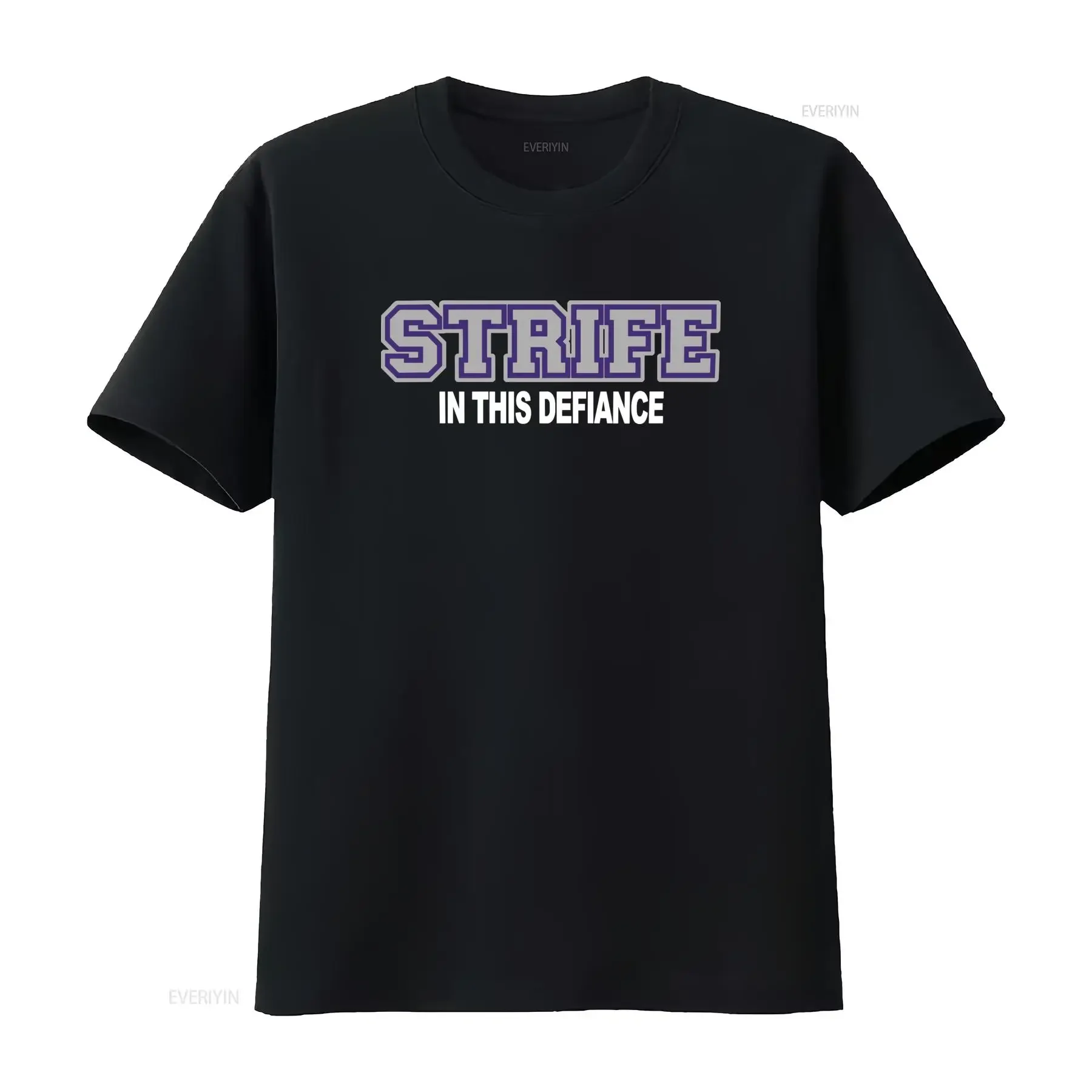 Streetwear Cool Strife In This Defiance Slogan Print Casual T Shirt vintage Washed streetwear fashion designer clothes homme