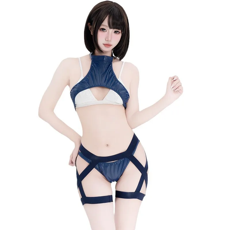 Traje de lucha de cuero de Anime para mujer, uniforme de Cosplay, ropa de disfraz