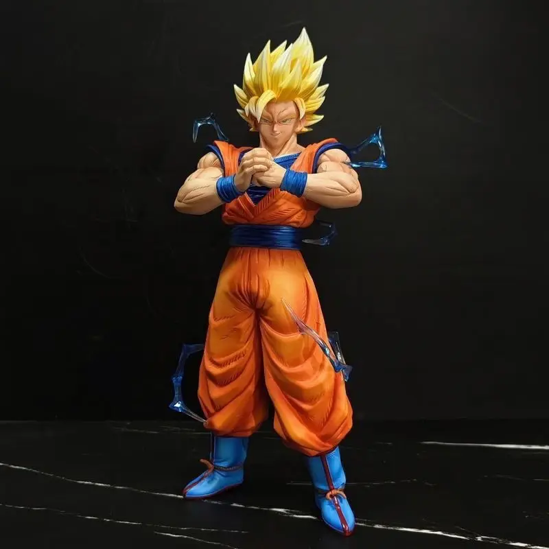 Dragon Ball Super Saiyan 2 Goku GK Figure Statue Model, SSJ2 Anime Collectible Desktop Ornament Gift view 3