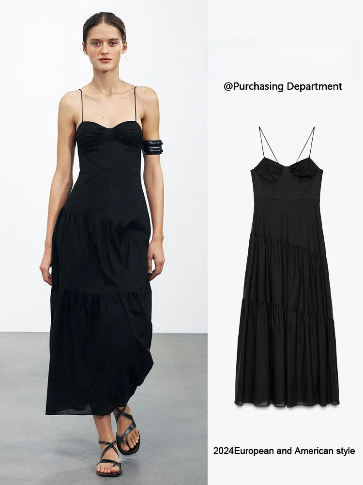 

Sexy Strapless Backless Bodycon Dress ZA2025 Summer New Arrival Women's Fashionable Long Evening Gown for Party Occasions