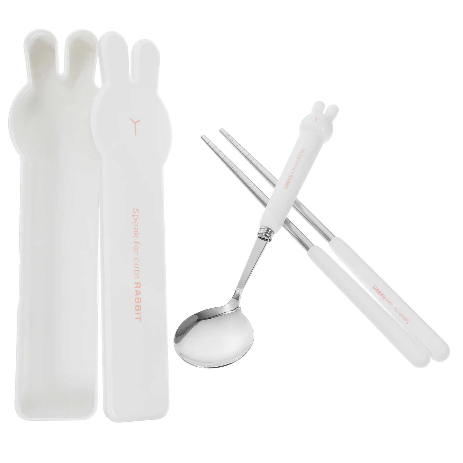 

1 set Portable Cutlery Set 304 Stainless Steel Tableware Lunch Box Silverware Spoons Travel Chopsticks Case Students