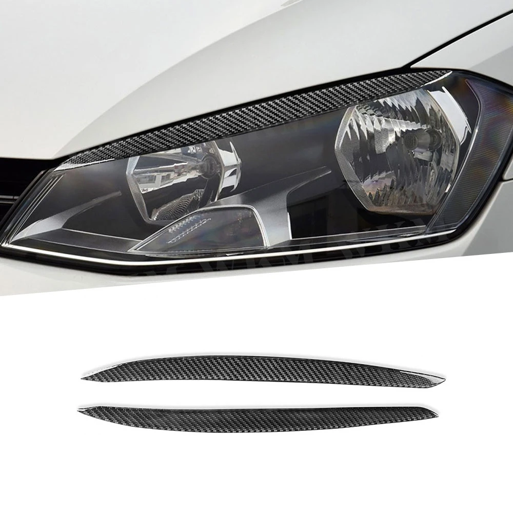 

For Volkswagen Golf 7 MK7 2013-2018 Real Carbon Fiber Lamp Eyebrow Headlight Cover Car Auto Para Accessories Lamp Eyelids Trims