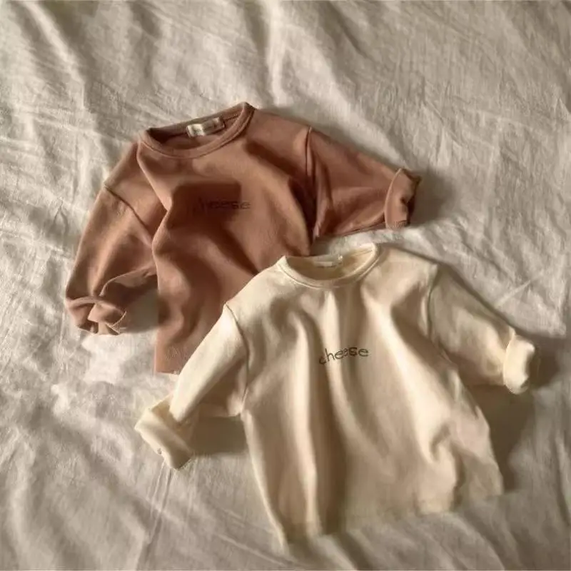 2024 Autumn New Baby Long Sleeve T Shirts Fashion Letter Print Infant Cotton T Shirt Toddler Casual Tops Boy Girl Clothes