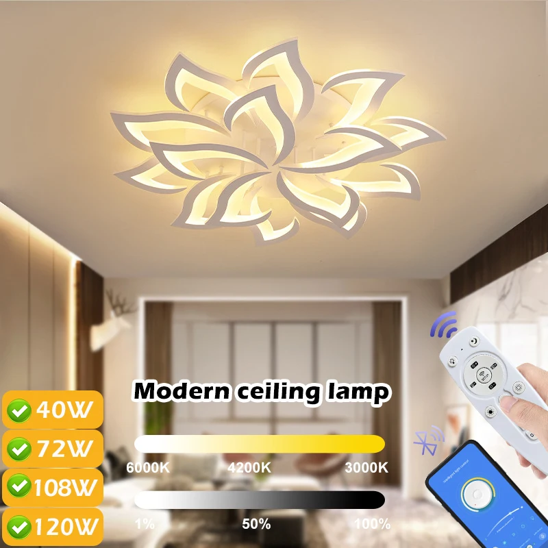 

2023 New Ceiling Pendant Lamp LED Bedroom Living Room Light Smart APP Remote Control Factory Direct Sales Lampara Techo Decorat