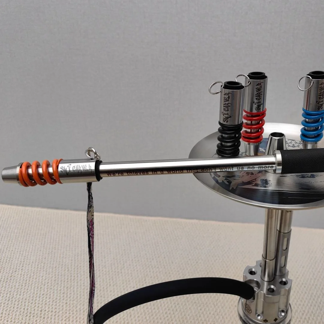 

Мундштук для кальяна из нержавеющей стали Shi Carver Spring 2.0 с ремешком, гигиеничный и долговечный