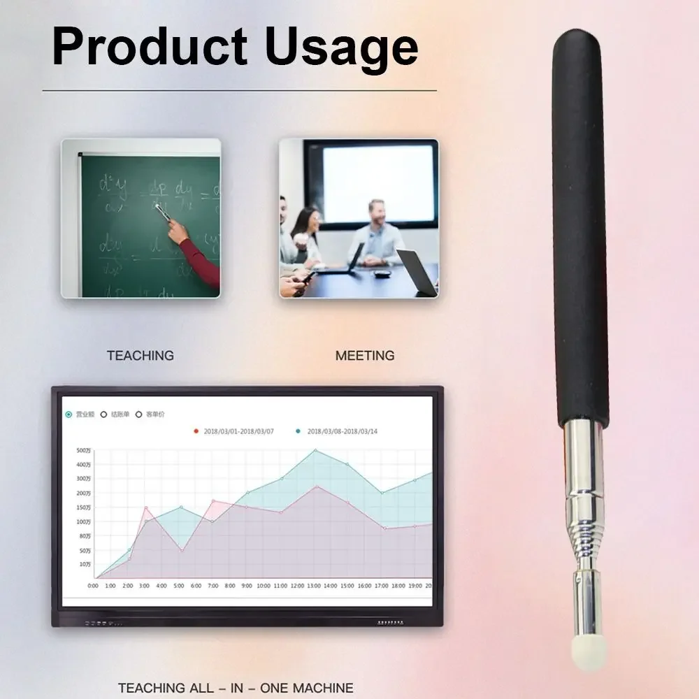 Screen Pen PPT Presentation Teaching Tools Telescopic Rod Whiteboard Pointer Pen Retractable Teaching Stick Handheld Presenter