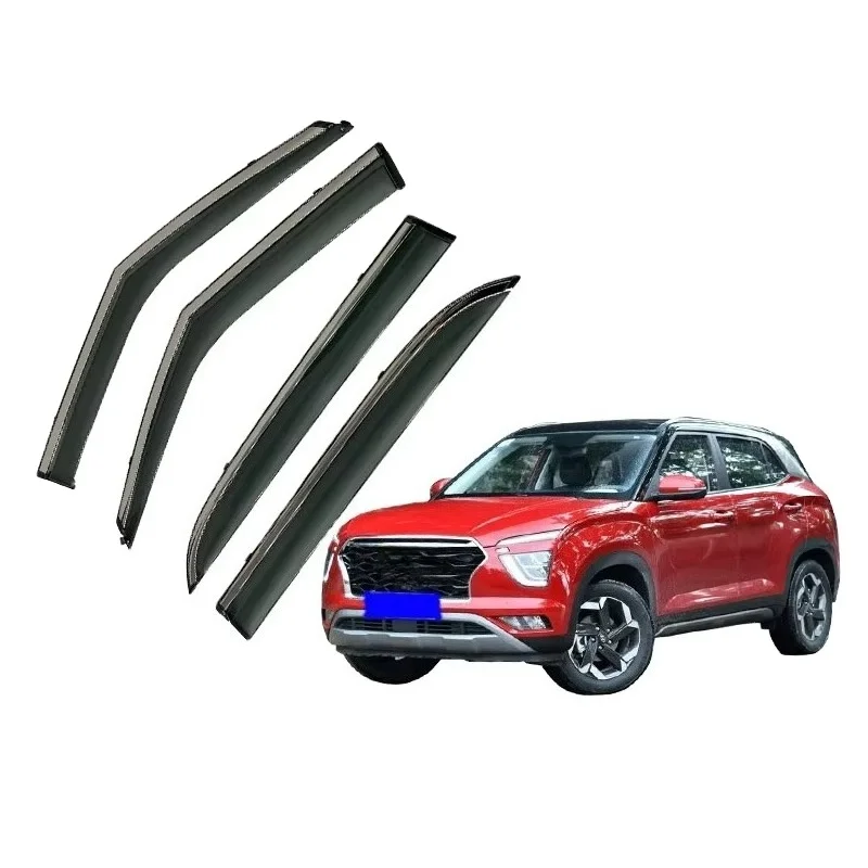 PC Injection Stainless Steel Premium Easy Installation Window Visor Wind Deflector For HYUNDAI IX25 Creta 2019 Direct