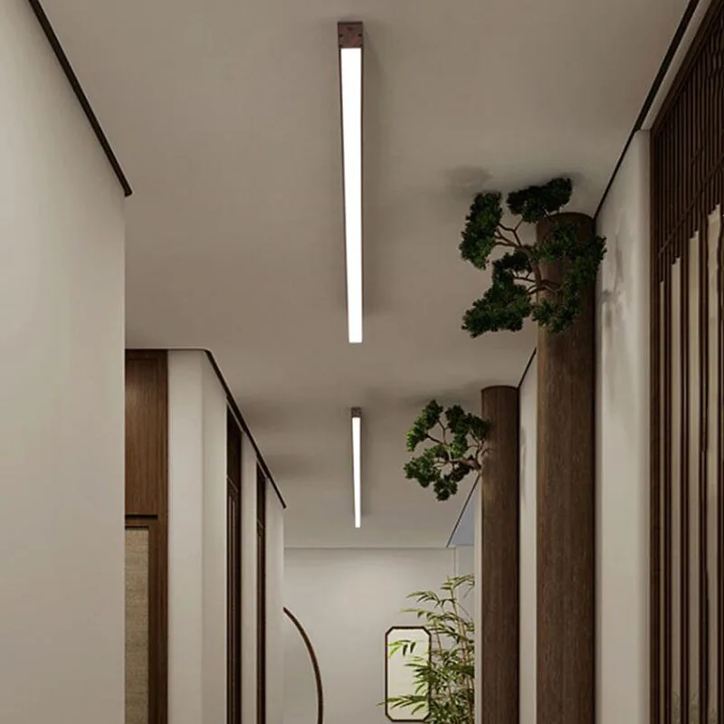 Imagem -05 - Modern Nordic Led Teto Luz Superfície Montada Tira Longa Iluminação de Teto Varanda Varanda Sala de Estar Quarto Entrada Lâmpada