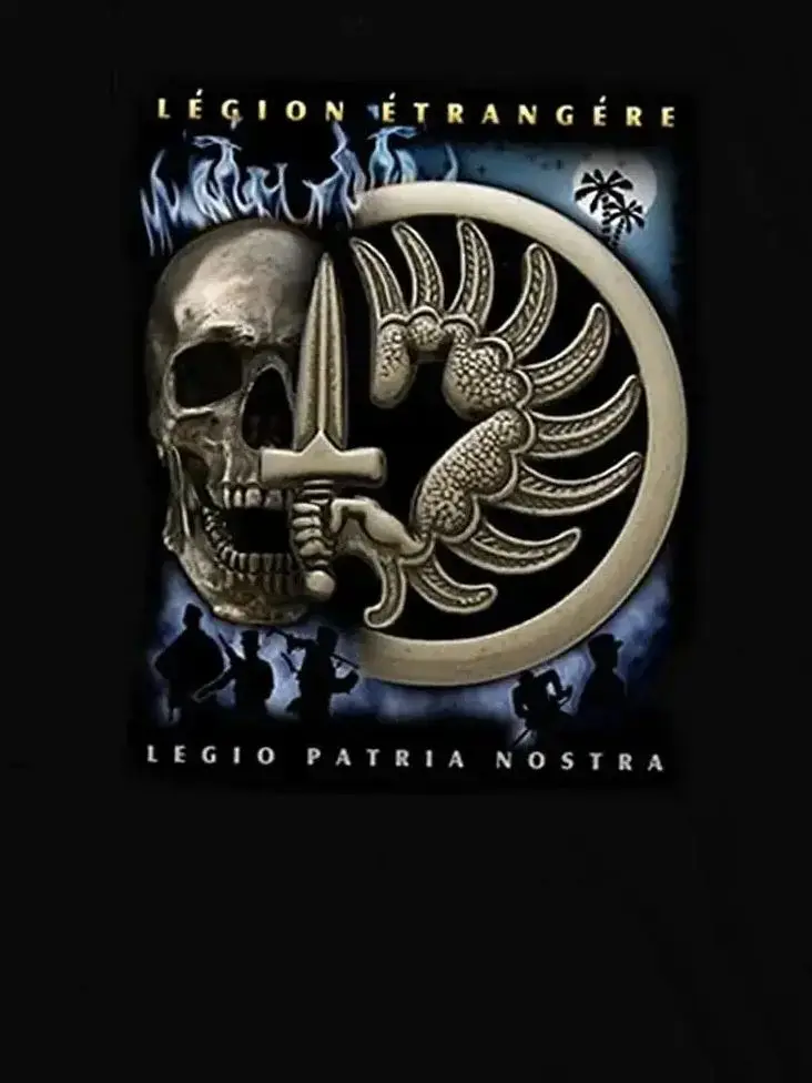 Legio Patria Nostra camiseta de la Legión Extranjera Francesa 100% algodón cuello redondo verano manga corta Casual camiseta para hombre talla S-3XL