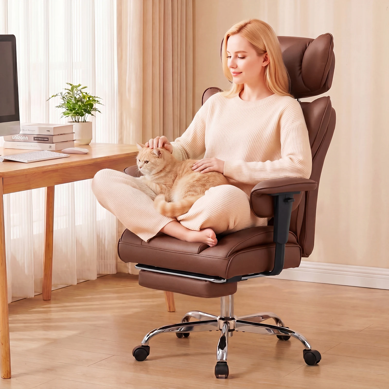 wide seat office chair design